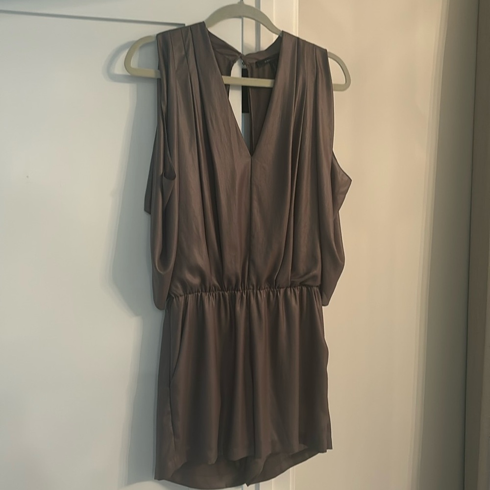 BCBG grey/brown one piece jump suit